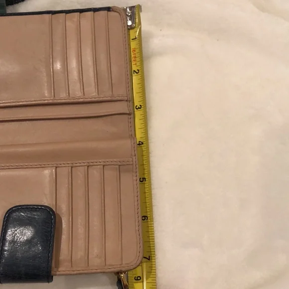 🦋Prada Milano Small Marbled Blue Leather classic fold over card holder wallet - Picture 11 of 11